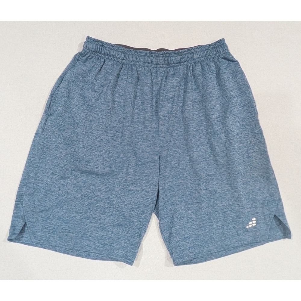BCG Athletic Shorts Mens XL Blue Heathered Excellent Performance Gym Pockets